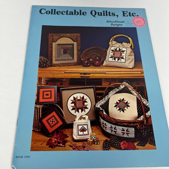 Collectable Quilts Etc Schoolhouse Designs Cross Stitch Booklet Log Cabin Quilt - Picture 6 of 6